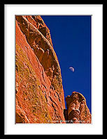 Afternoon Moon Over Red Rocks